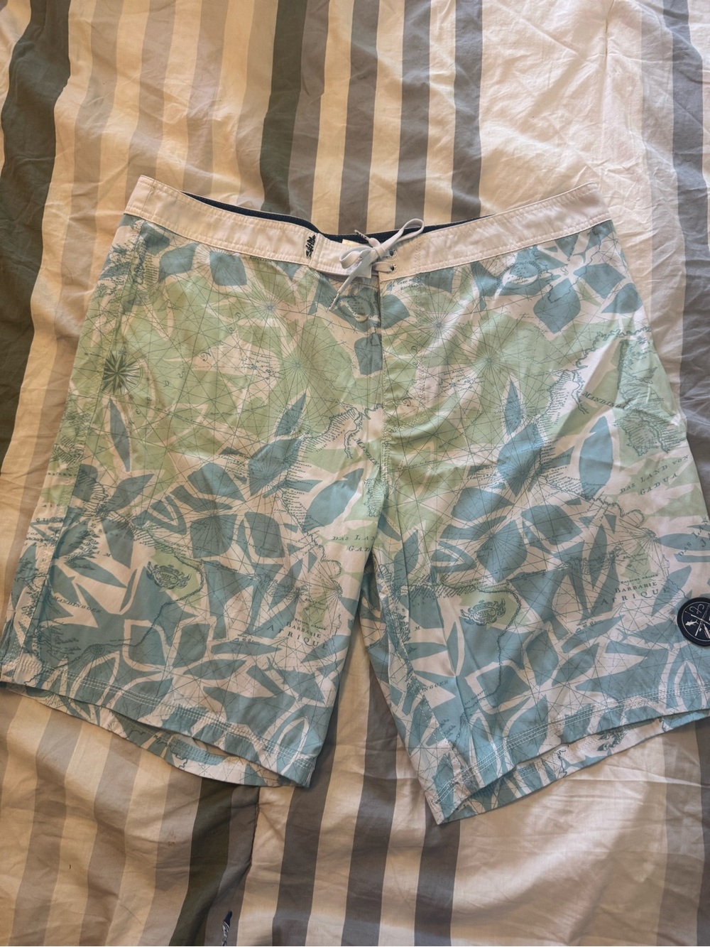 Salt Life SLX-QD Board Shorts Mens 40 Blue Green White